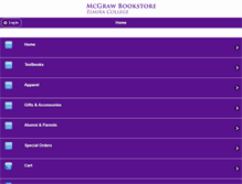 Tablet Screenshot of bookstore.elmira.edu